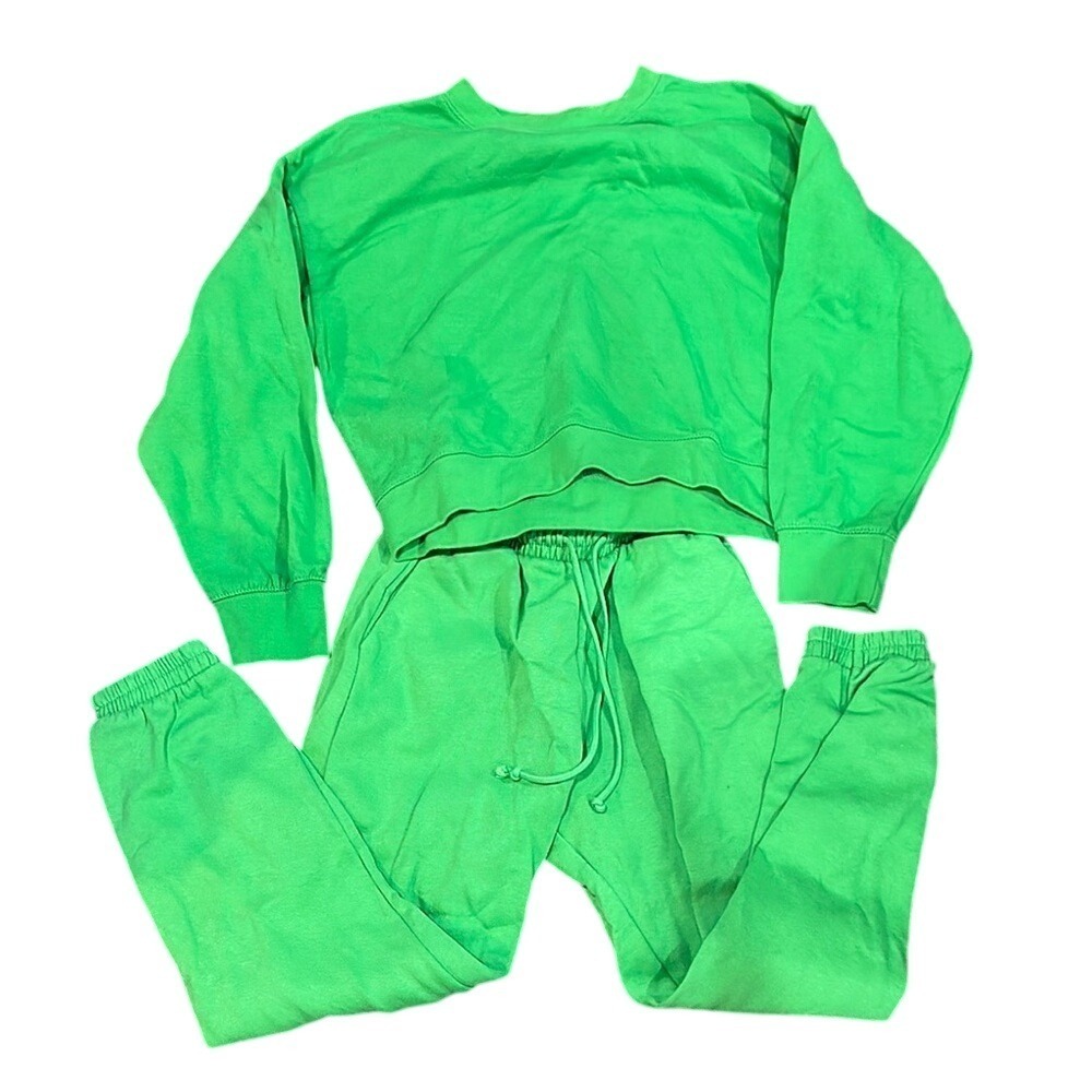 Zara Green Sweatshirt & Hoodie Set - Picture 1 of 1
